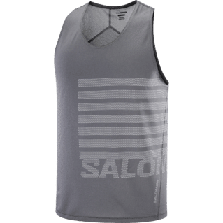 Salomon Sense aero singlet gfx heren - GRIJS - Heren