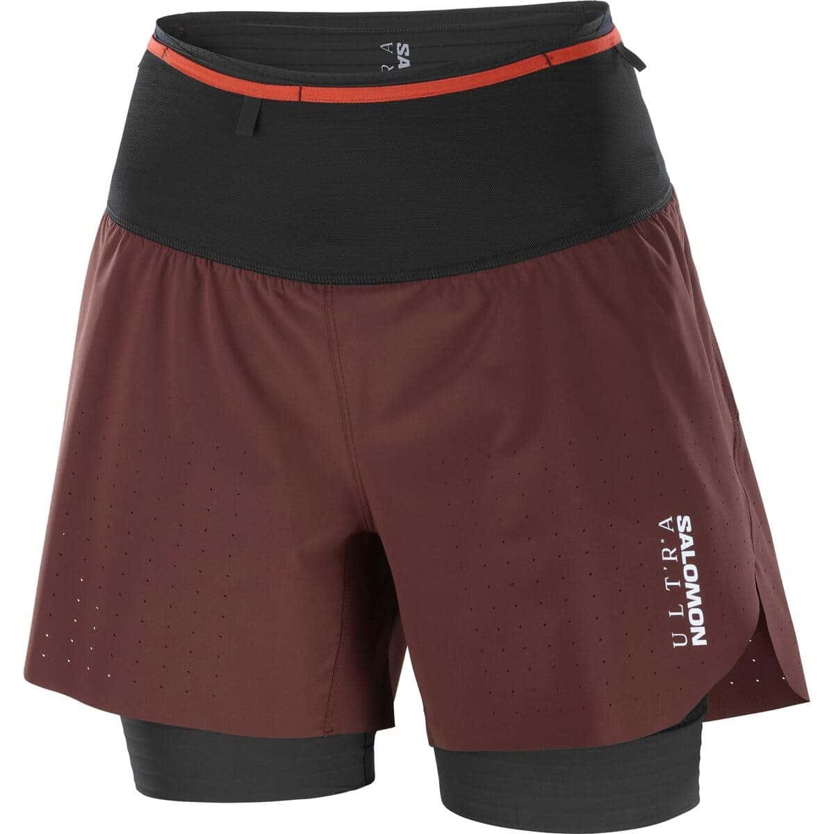 Salomon S/lab ultra 2in1 short dames - BRUIN - Dames afbeelding