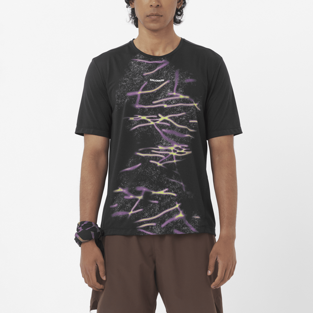 Salomon Shakeout core ss tee gfx heren