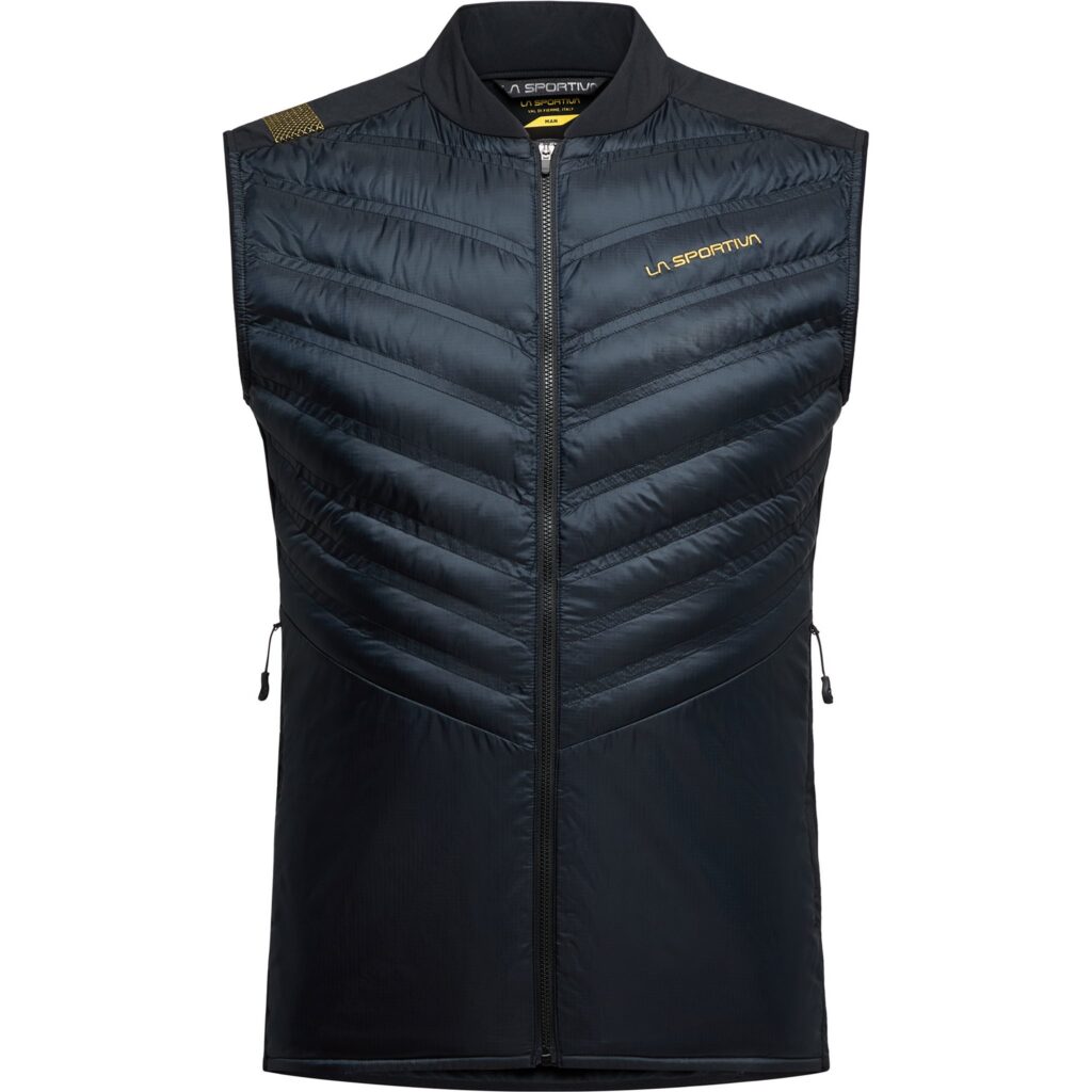 La Sportiva Alya Vest isolerend trailrunning vest met PrimaLoft® ThermoPlume®-isolatie en elastisch rugpand voor optimale warmte en bewegingsvrijheid.