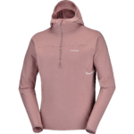 Salomon Sense Aero Hybrid HZ Hoodie heren, lichtgewicht hardloophoodie met halve rits, ademend materiaal en comfortabele pasvorm voor trailrunning.