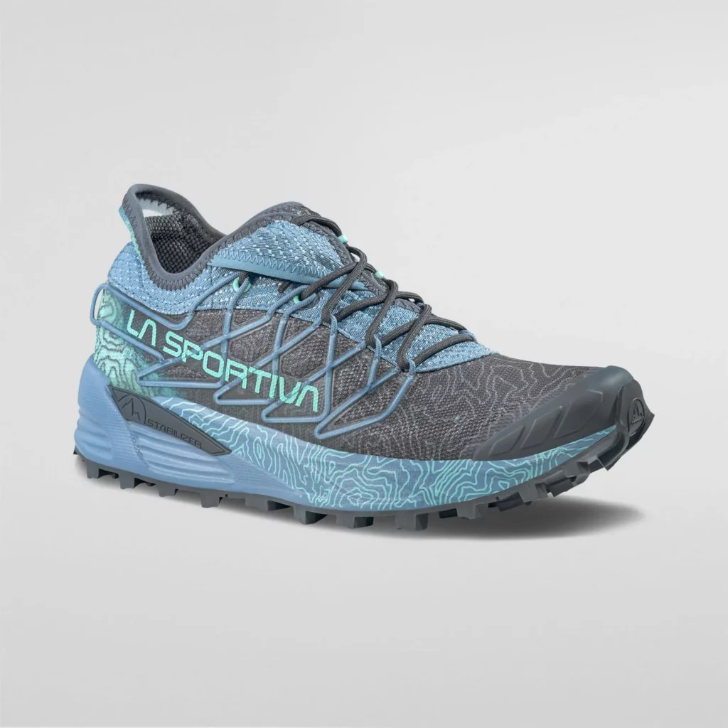 La Sportiva Mutant trailschoenen met grof profiel voor optimale grip op modderige trails en technisch bergterrein.